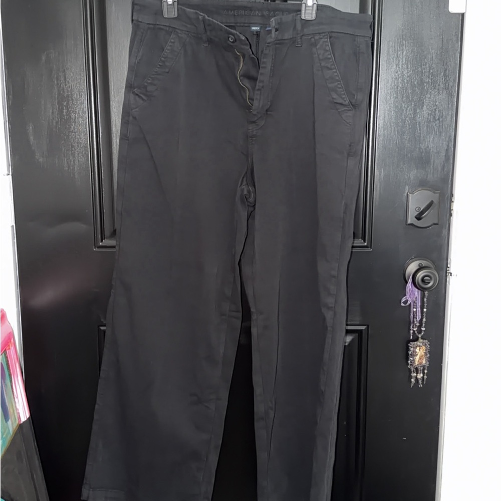 American Eagle Outfitters Black Wide-Leg Pants